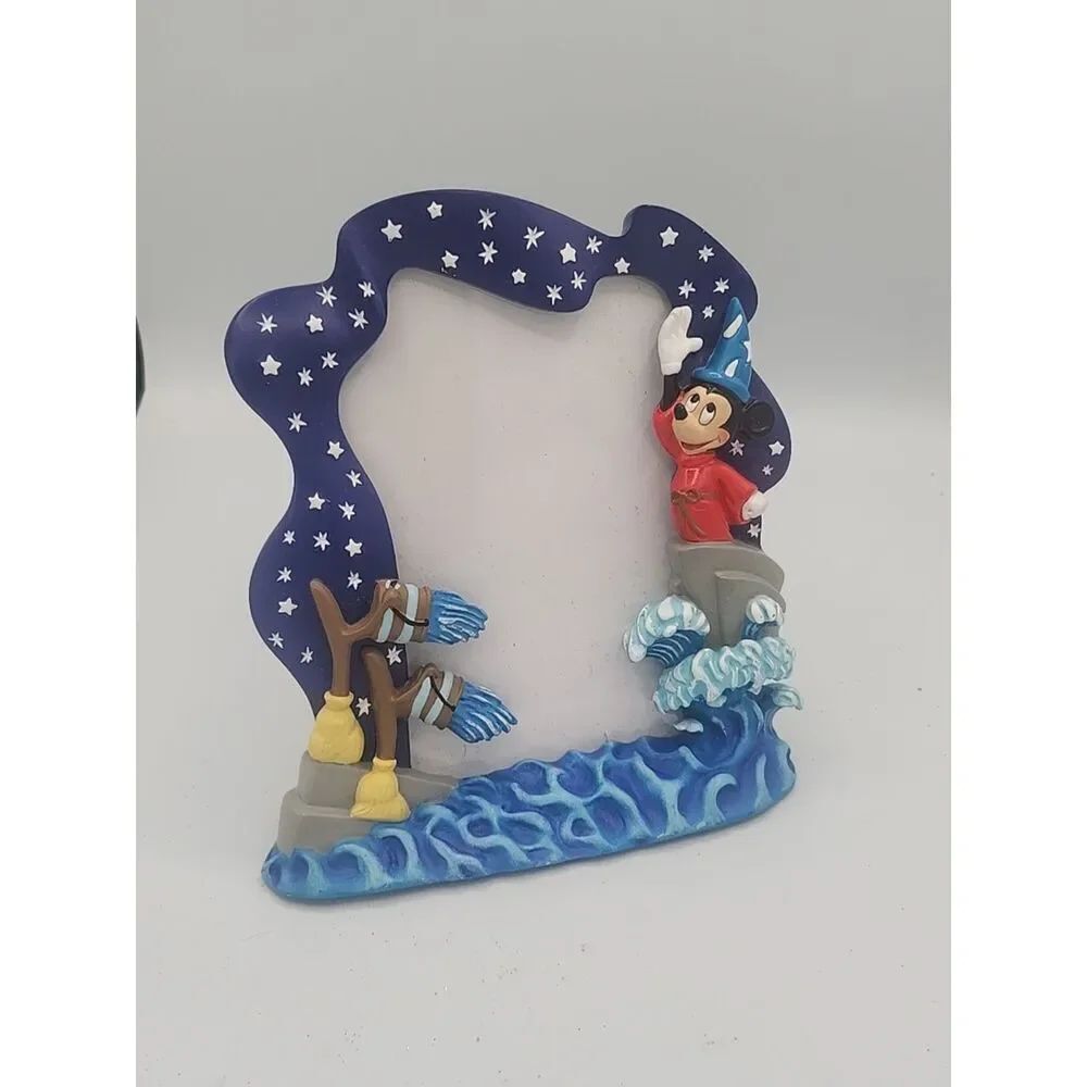 Disney Fantasia Sorcerer Mickey Photo Frame 3x5 Resin Brooms Waves